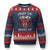 Christian Biker Ugly Christmas Sweater Pray Up Before You Mount Up Faith TS02 Navy Red Print Your Wear