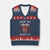 Christian Biker V-Neck Knit Sweater Vest Pray Up Before You Mount Up Faith TS02 Navy Red Print Your Wear