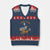 Christian Biker V-Neck Knit Sweater Vest I Ride With Jesus Faith Motorcycle TS02 Navy Red Print Your Wear