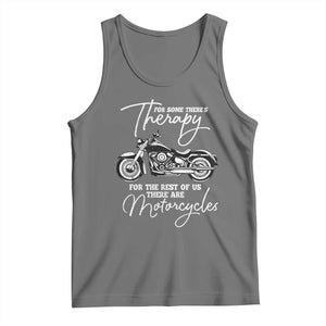 Funny Biker Therapy Tank Top For The Rest Of Us There Are Motorcycles TS02 Black Heather Print Your Wear