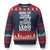 Funny Biker Ugly Christmas Sweater When Life Throws You Curves Lean Into It Motorcycle TS02 Navy Red Print Your Wear