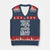 Funny Biker V-Neck Knit Sweater Vest When Life Throws You Curves Lean Into It Motorcycle TS02 Navy Red Print Your Wear