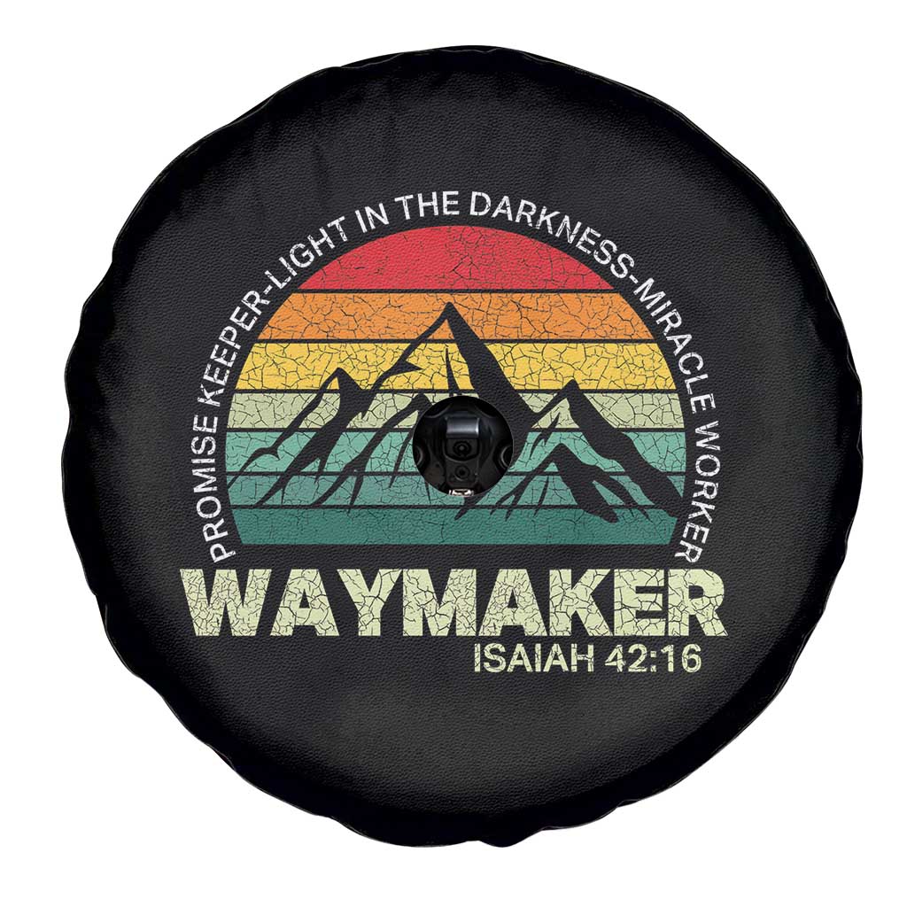 Christian Faith Spare Tire Cover Waymaker Promise Keeper Miracle Worker Retro Vintage TS02 Print Your Wear