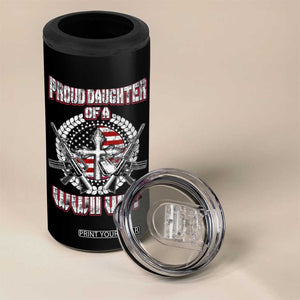 Proud Daughter Of A WWII Vet 4 in 1 Can Cooler Tumbler World War 2 Veteran WW2 TS02 Print Your Wear