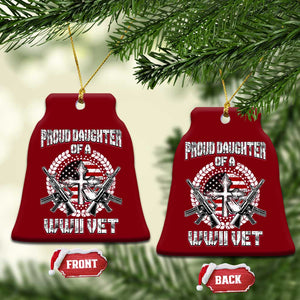 Proud Daughter Of A WWII Vet Ceramic Ornament World War 2 Veteran WW2 TS02 Print Your Wear
