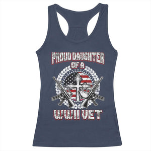 Proud Daughter Of A WWII Vet Racerback Tank Top World War 2 Veteran WW2 TS02 Navy Print Your Wear
