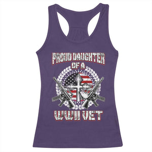 Proud Daughter Of A WWII Vet Racerback Tank Top World War 2 Veteran WW2 TS02 Purple Print Your Wear