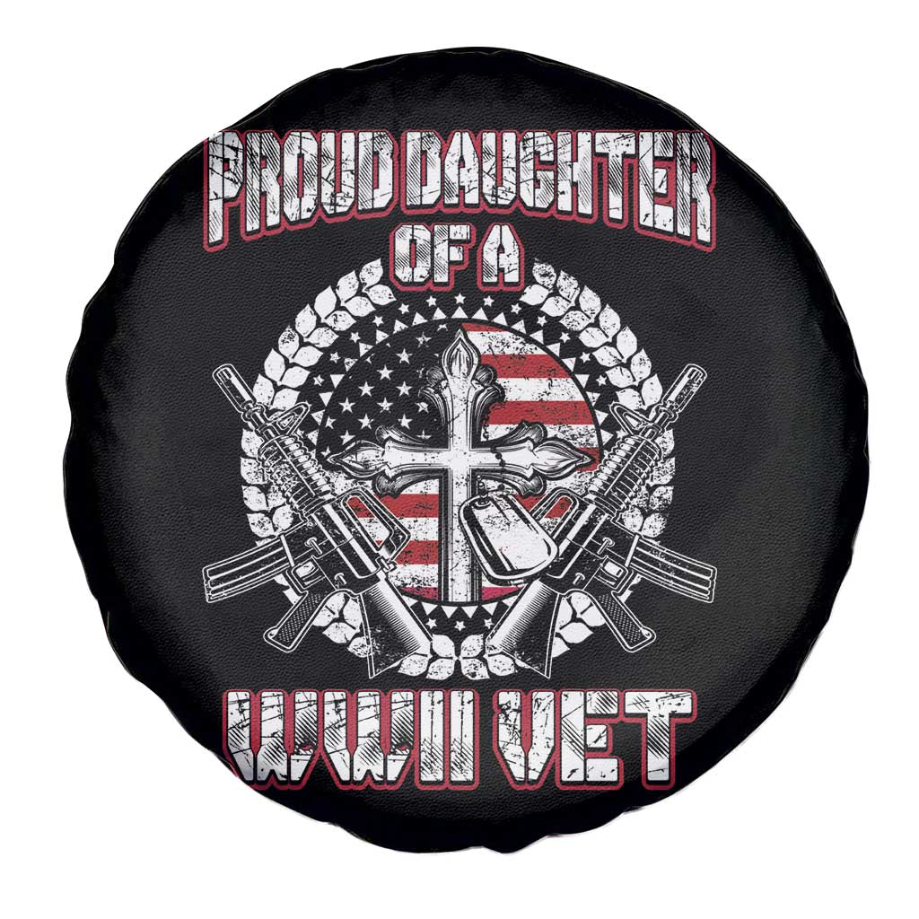 Proud Daughter Of A WWII Vet Spare Tire Cover World War 2 Veteran WW2 TS02 Print Your Wear