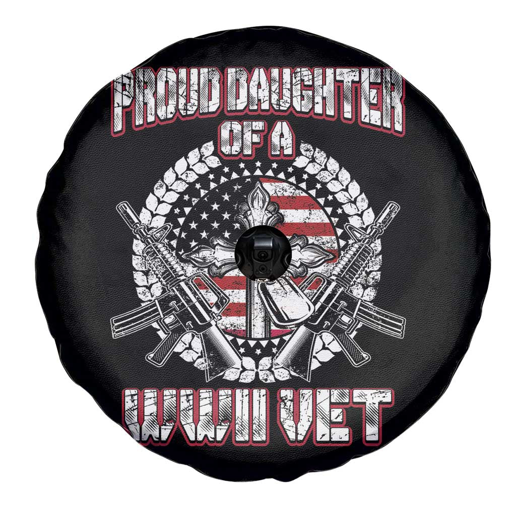 Proud Daughter Of A WWII Vet Spare Tire Cover World War 2 Veteran WW2 TS02 Print Your Wear