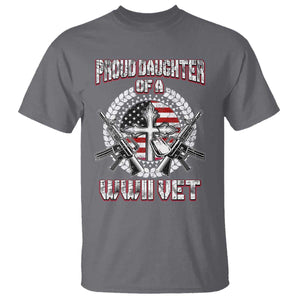 Proud Daughter Of A WWII Vet T Shirt World War 2 Veteran WW2 TS02 Charcoal Print Your Wear