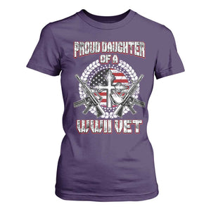 Proud Daughter Of A WWII Vet T Shirt For Women World War 2 Veteran WW2 TS02 Purple Print Your Wear