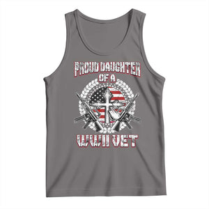 Proud Daughter Of A WWII Vet Tank Top World War 2 Veteran WW2 TS02 Deep Heather Print Your Wear