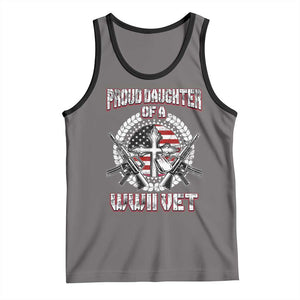 Proud Daughter Of A WWII Vet Tank Top World War 2 Veteran WW2 TS02 Deep Heather Black Print Your Wear