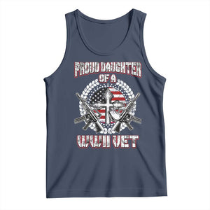 Proud Daughter Of A WWII Vet Tank Top World War 2 Veteran WW2 TS02 Navy Print Your Wear