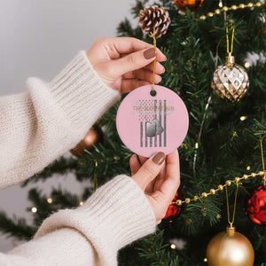 Veteran Suicide Awareness Ceramic Ornament Do Not Give In To The War Within Patriotic US Flag TS02 1pc Light Pink Print Your Wear