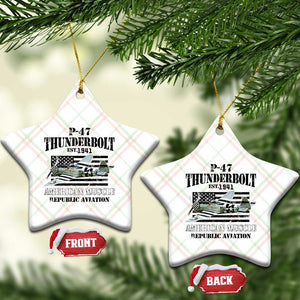 P-47 Thunderbolt WWII Airplane Ceramic Ornament American Muscle Vintage TS02 Print Your Wear