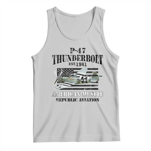 P-47 Thunderbolt WWII Airplane Tank Top American Muscle Vintage TS02 Ash Print Your Wear
