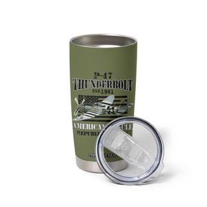 P-47 Thunderbolt WWII Airplane Tumbler Cup American Muscle Vintage TS02 Print Your Wear