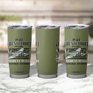 P-47 Thunderbolt WWII Airplane Tumbler Cup American Muscle Vintage TS02 Print Your Wear
