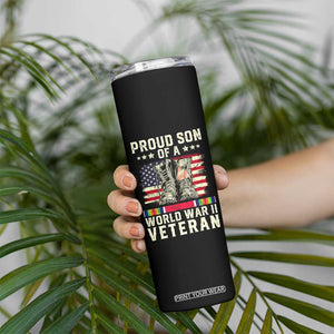 Proud Son Of World War 2 Veteran Skinny Tumbler WWII Vet Pride TS02 Print Your Wear
