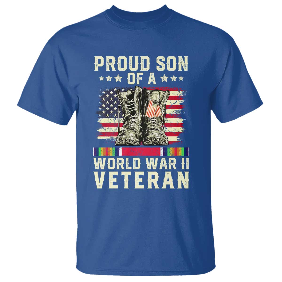 Proud Son Of World War 2 Veteran T Shirt WWII Vet Pride TS02 Royal Blue Print Your Wear