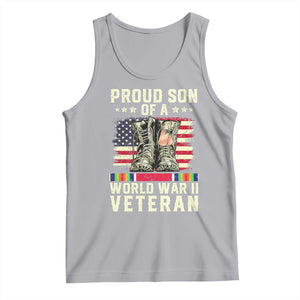 Proud Son Of World War 2 Veteran Tank Top WWII Vet Pride TS02 Athletic Heather Print Your Wear