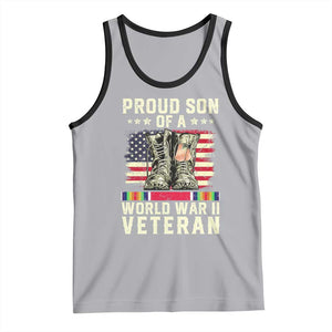 Proud Son Of World War 2 Veteran Tank Top WWII Vet Pride TS02 Athletic Heather Black Print Your Wear