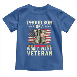 Proud Son Of World War 2 Veteran Toddler T Shirt WWII Vet Pride TS02 Royal Blue Print Your Wear