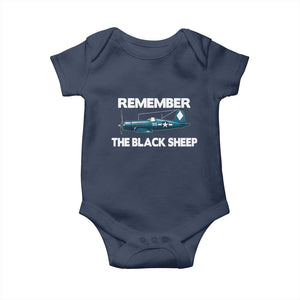 CORSAIR WWII HISTORY Baby Onesie Black Sheep Squadron Pilot TS02 Navy Print Your Wear