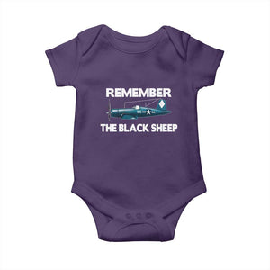CORSAIR WWII HISTORY Baby Onesie Black Sheep Squadron Pilot TS02 Purple Print Your Wear
