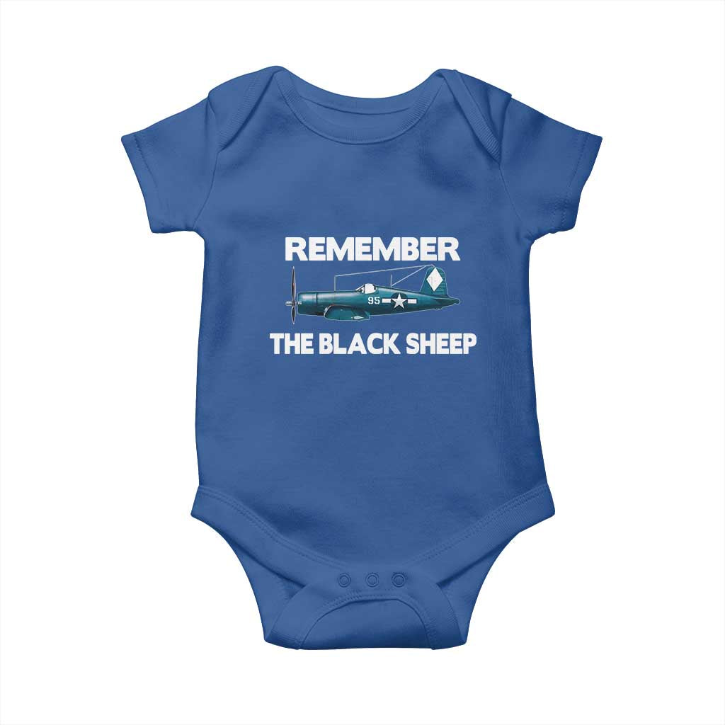CORSAIR WWII HISTORY Baby Onesie Black Sheep Squadron Pilot TS02 Royal Blue Print Your Wear