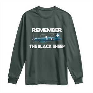 CORSAIR WWII HISTORY Long Sleeve Shirt Black Sheep Squadron Pilot TS02 Dark Forest Green Print Your Wear