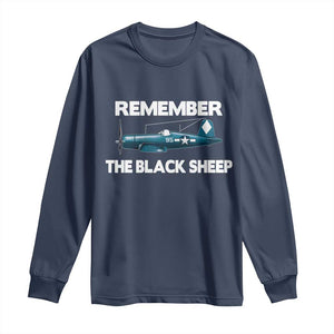 CORSAIR WWII HISTORY Long Sleeve Shirt Black Sheep Squadron Pilot TS02 Navy Print Your Wear