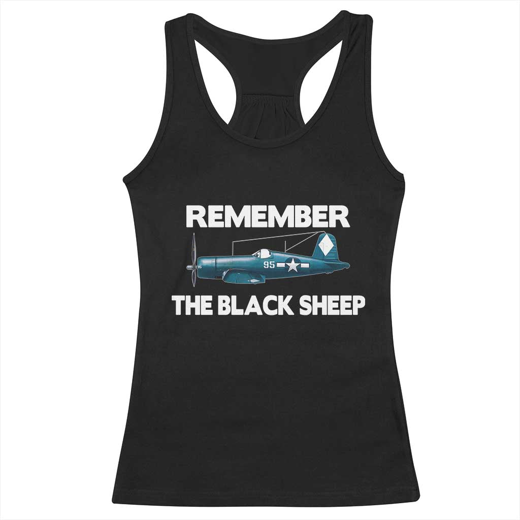 CORSAIR WWII HISTORY Racerback Tank Top Black Sheep Squadron Pilot TS02 Black Print Your Wear