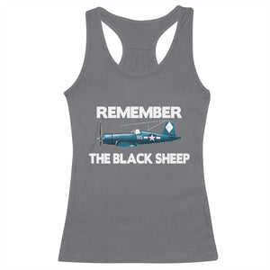 CORSAIR WWII HISTORY Racerback Tank Top Black Sheep Squadron Pilot TS02 Charcoal Print Your Wear
