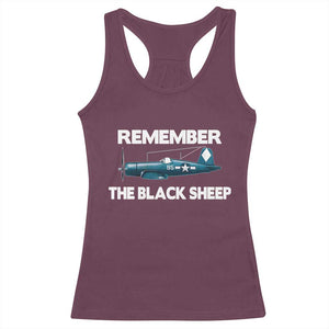CORSAIR WWII HISTORY Racerback Tank Top Black Sheep Squadron Pilot TS02 Maroon Print Your Wear