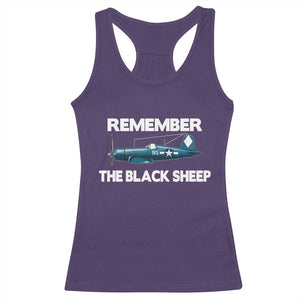 CORSAIR WWII HISTORY Racerback Tank Top Black Sheep Squadron Pilot TS02 Purple Print Your Wear