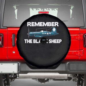 CORSAIR WWII HISTORY Spare Tire Cover Black Sheep Squadron Pilot TS02 Black Print Your Wear