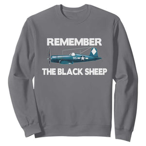 CORSAIR WWII HISTORY Sweatshirt Black Sheep Squadron Pilot TS02 Charcoal Print Your Wear