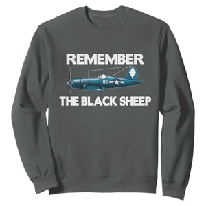CORSAIR WWII HISTORY Sweatshirt Black Sheep Squadron Pilot TS02 Dark Heather Print Your Wear