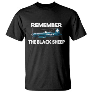 CORSAIR WWII HISTORY T Shirt Black Sheep Squadron Pilot TS02 Black Print Your Wear
