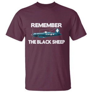 CORSAIR WWII HISTORY T Shirt Black Sheep Squadron Pilot TS02 Maroon Print Your Wear