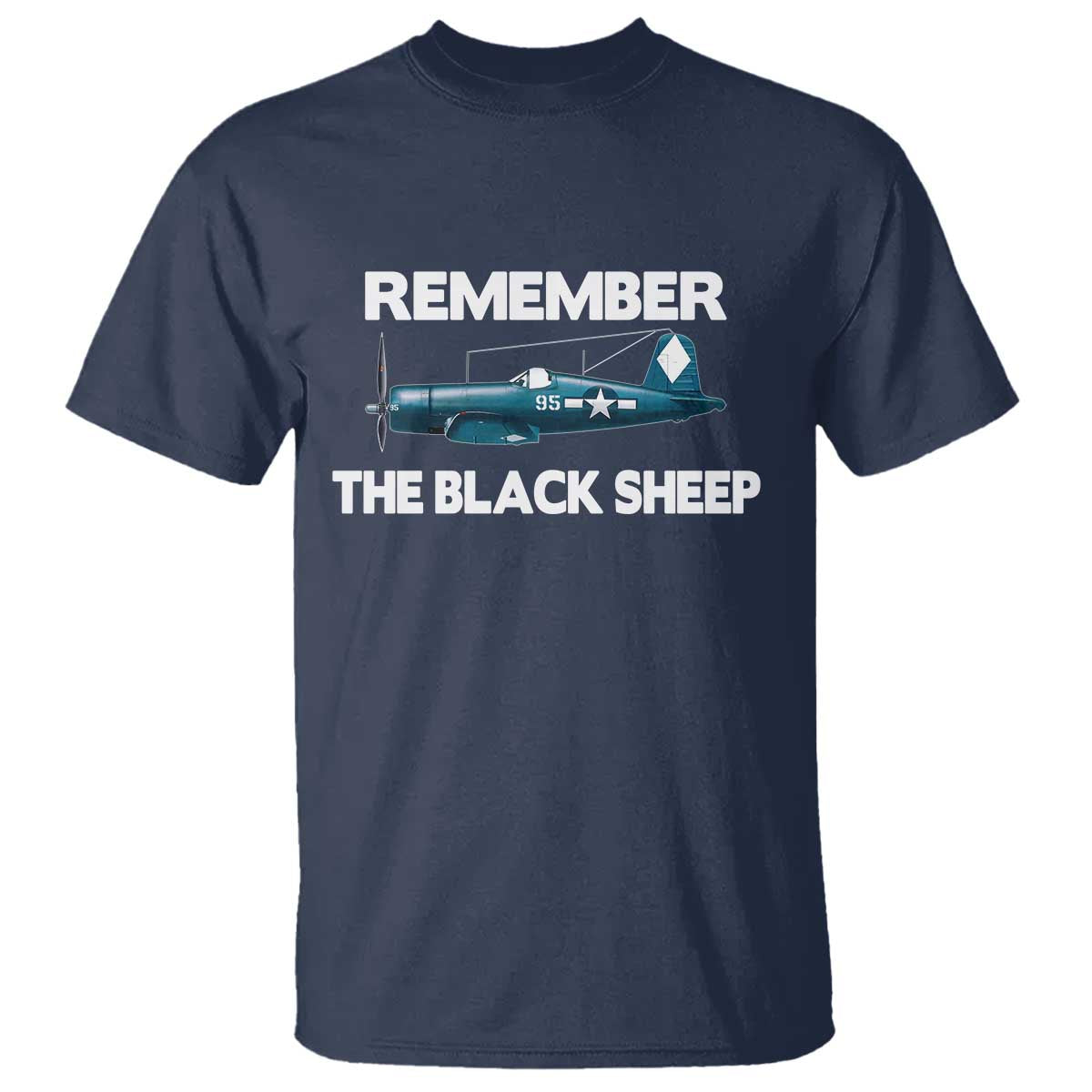 CORSAIR WWII HISTORY T Shirt Black Sheep Squadron Pilot TS02 Navy Print Your Wear