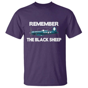 CORSAIR WWII HISTORY T Shirt Black Sheep Squadron Pilot TS02 Purple Print Your Wear