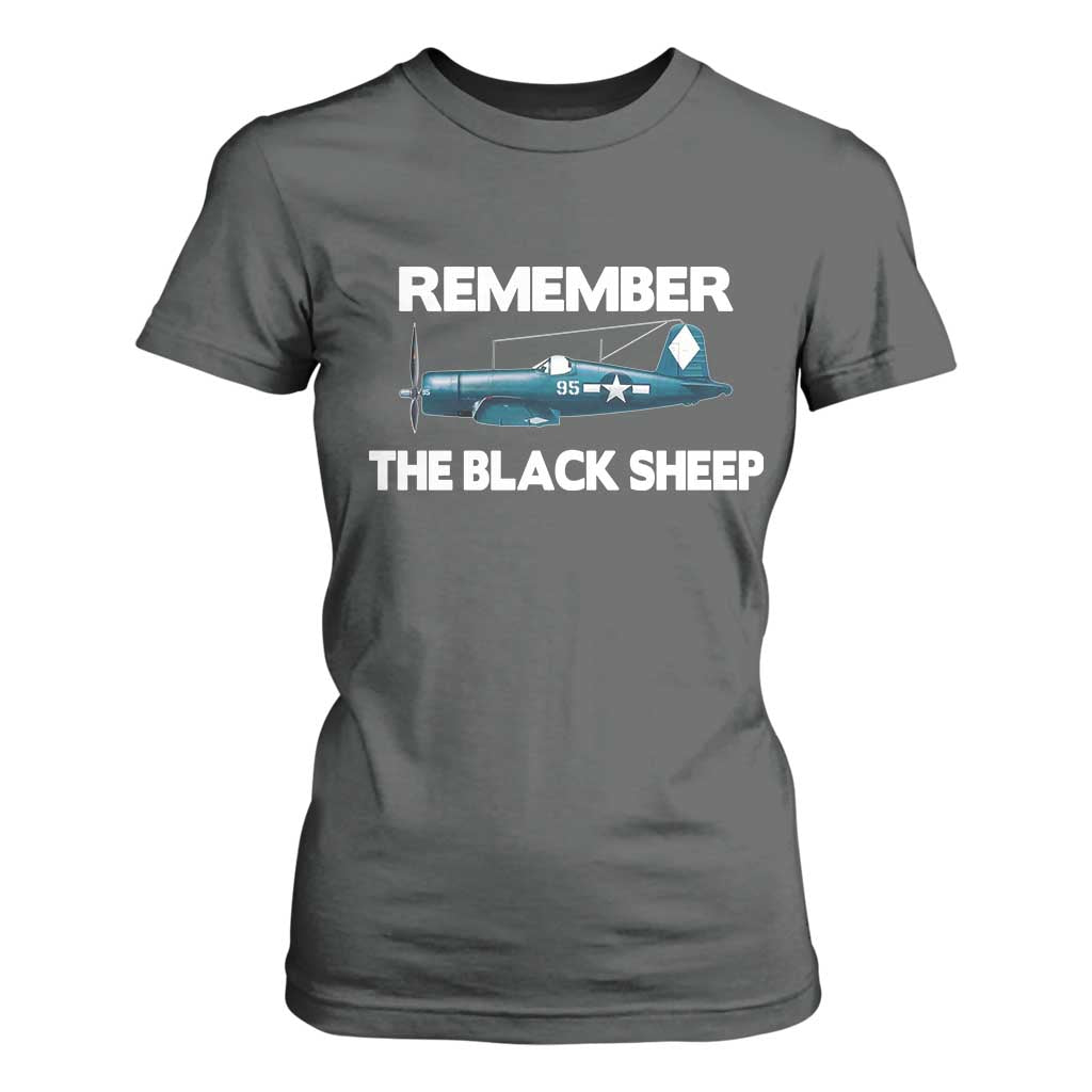 CORSAIR WWII HISTORY T Shirt For Women Black Sheep Squadron Pilot TS02 Dark Heather Print Your Wear