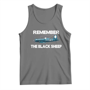 CORSAIR WWII HISTORY Tank Top Black Sheep Squadron Pilot TS02 Black Heather Print Your Wear