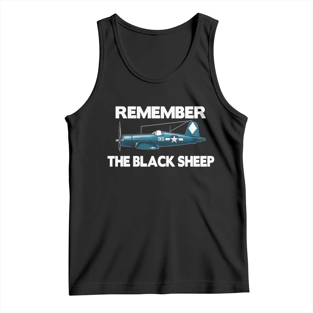 CORSAIR WWII HISTORY Tank Top Black Sheep Squadron Pilot TS02 Black Print Your Wear
