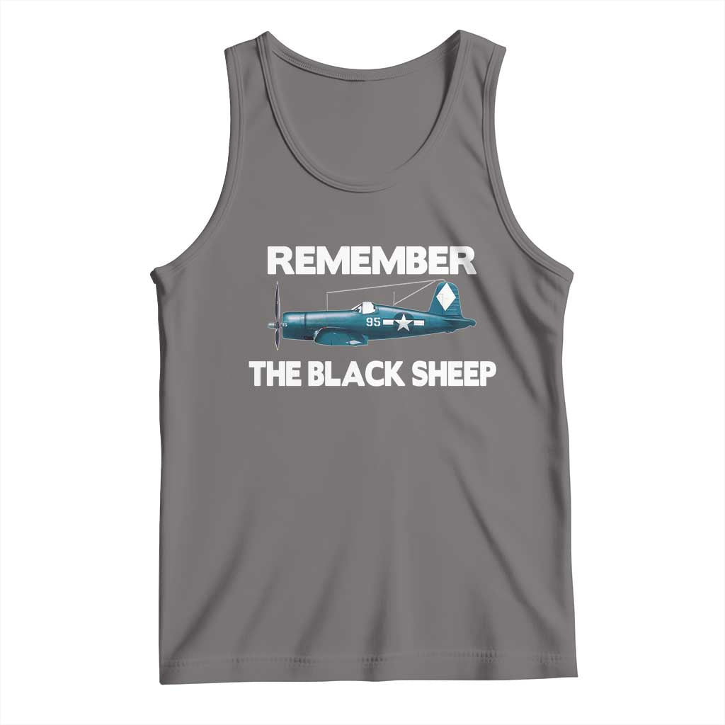 CORSAIR WWII HISTORY Tank Top Black Sheep Squadron Pilot TS02 Deep Heather Print Your Wear