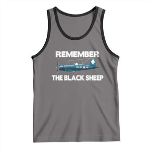 CORSAIR WWII HISTORY Tank Top Black Sheep Squadron Pilot TS02 Deep Heather Black Print Your Wear