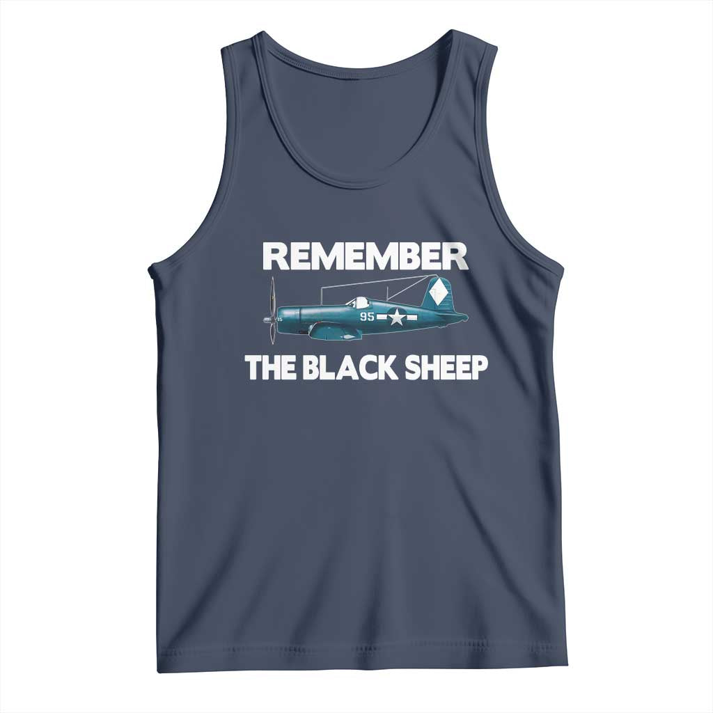 CORSAIR WWII HISTORY Tank Top Black Sheep Squadron Pilot TS02 Navy Print Your Wear